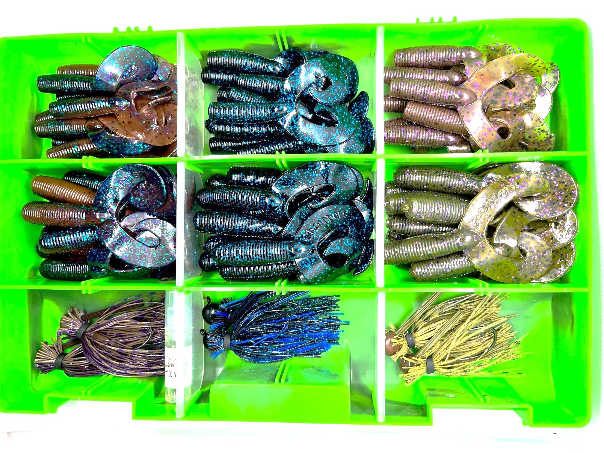 Chompers Twin Tail Grub Jig Kit – 68pcs - Image 2